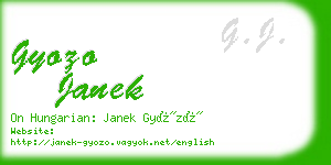 gyozo janek business card